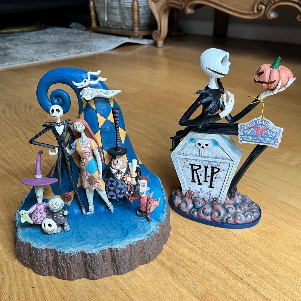 Set of Two The Nightmare Before Christmas Figurines